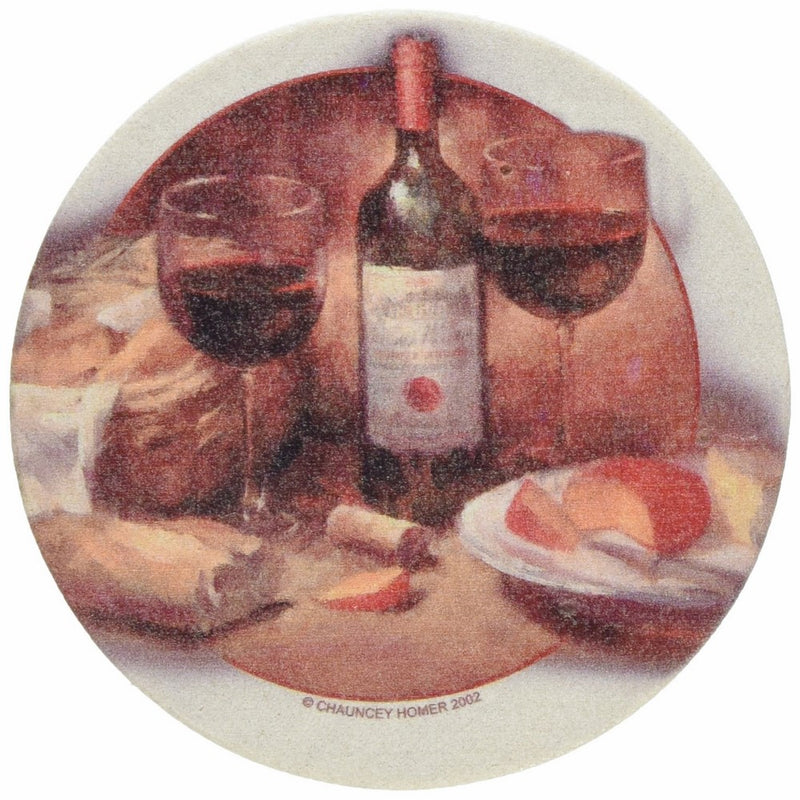 Thirstystone Drink Coaster Set, Wine and Cheese