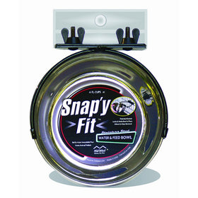 MidWwest Homes for Pets Snap'y Fit Stainless Steel Food Bowl/Pet Bowl, 1 qt. for Dogs & Cats