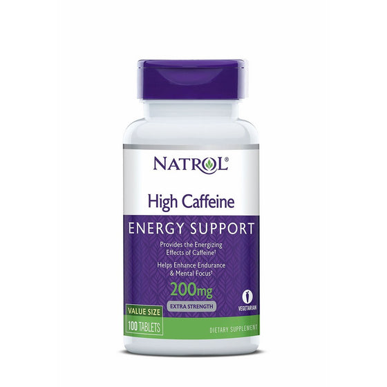 Natrol High Caffeine 200mg Tablets, 100 Count