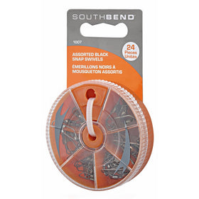 South Bend Snap Swivel Assortment (24-Piece), Black