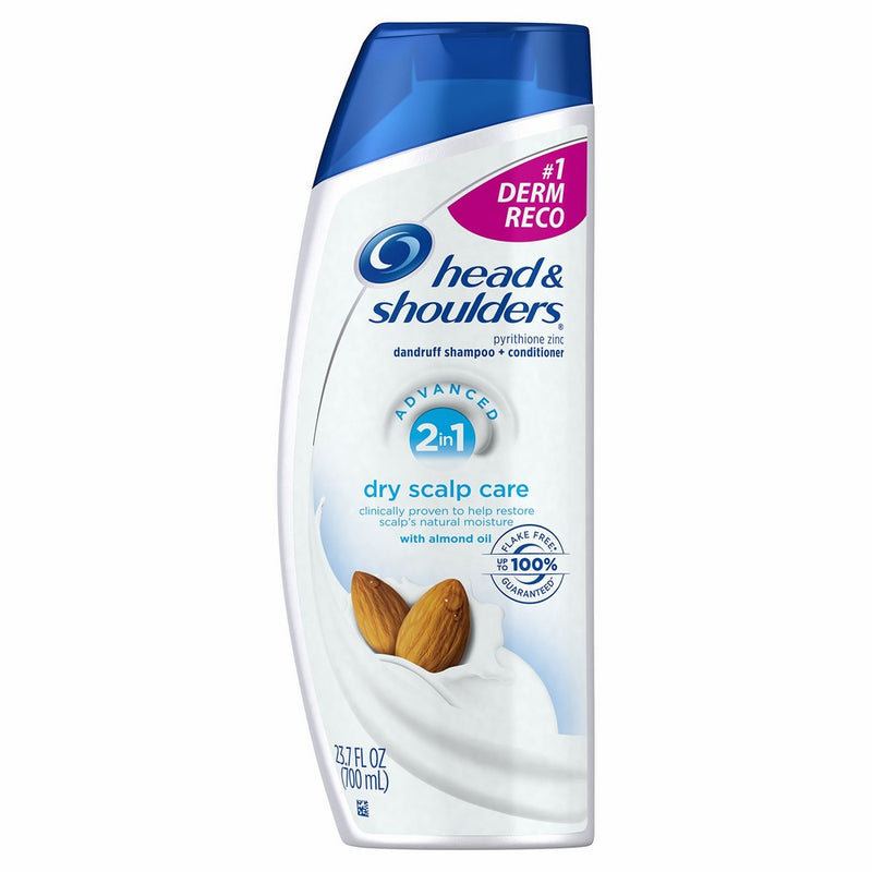 Head & Shoulders Dry Scalp Care with Almond Oil 2-in-1 Anti-Dandruff Shampo,23.7 ounce (Pack of 2)