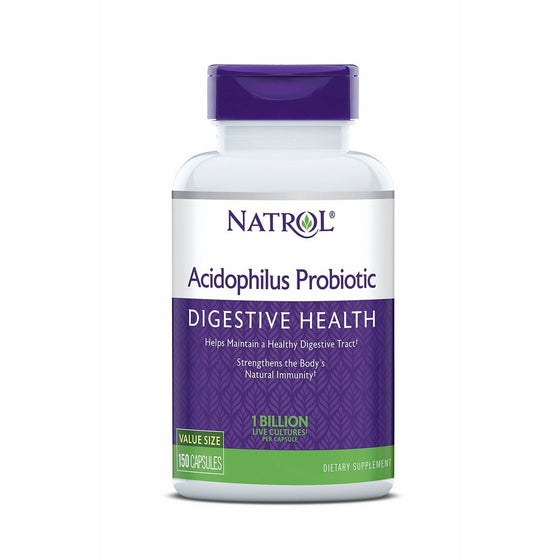 Natrol Acidophilus 100mg Capsules, 150 Count (Pack of 3)