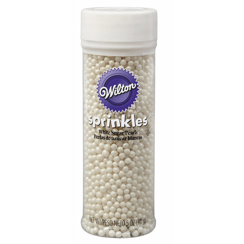 Wilton White Sugar Pearl Sprinkles, 4.8 oz.