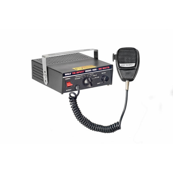 Wolo 4100 The Deputy 100 Watt Electronic Siren, P.A System and Radio Rebroadcast - 12 Volt