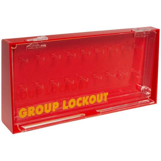 Brady Wall-Mount Group Lock Box for Lockout/Tagout, Acrylic Plastic
