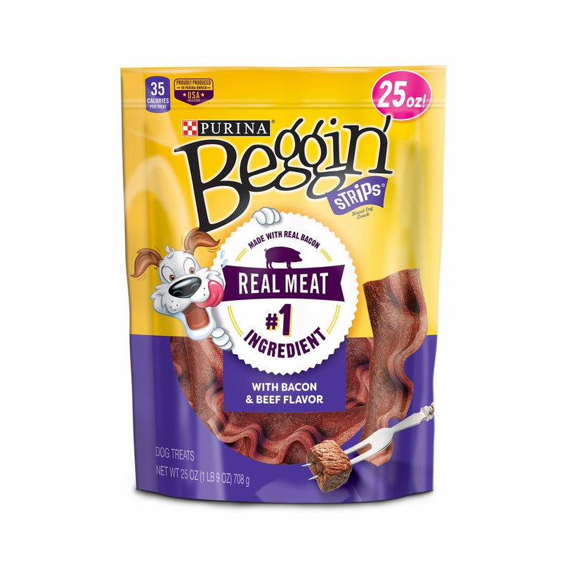 Purina Beggin' Bacon & Beef Flavors Dog Snacks - (4) 25 oz. Pouch