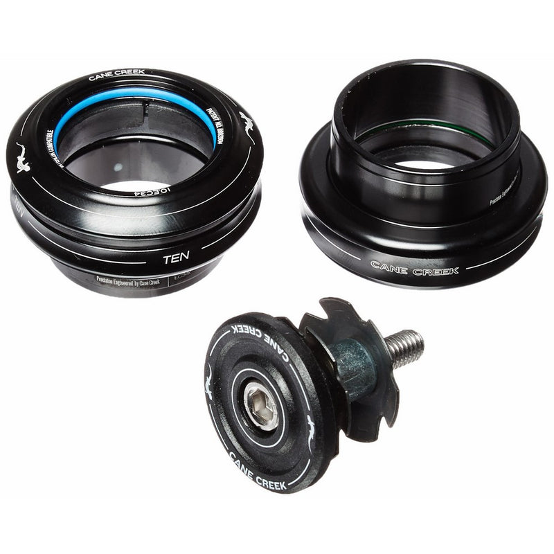 Cane Creek 10-Series External Cup Complete for 34mm Head-Tube (1-1/8-Inch Straight Steerer), Black