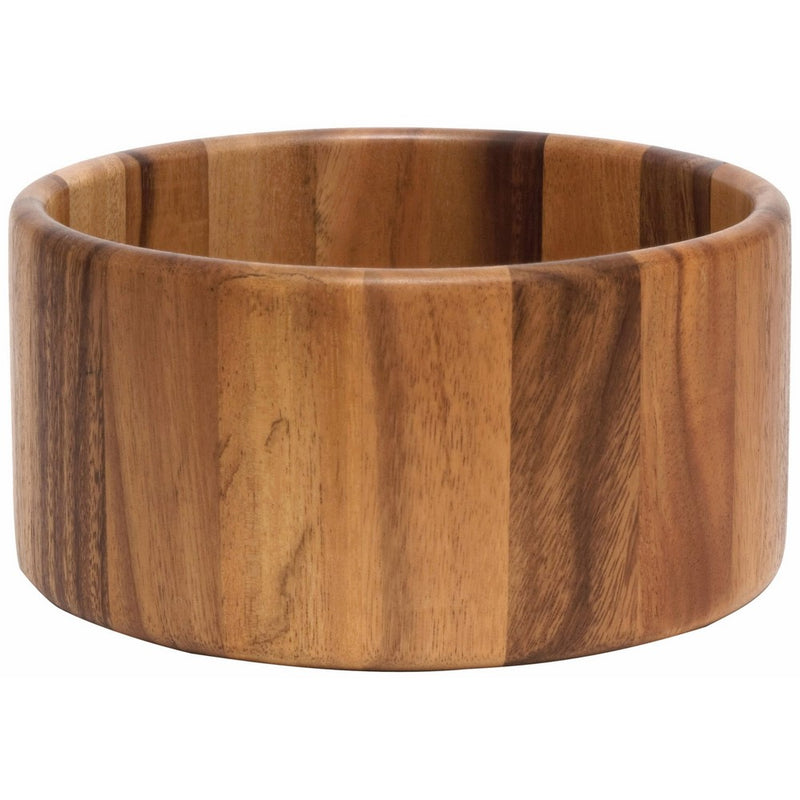 Lipper International 1145 Acacia Straight-Side Serving Bowl for Fruits or Salads, Large, 10" Diameter x 5" Height, Single Bowl