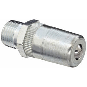Alemite B322610 Loader Fitting, For Heavy Lubricants, Large Ball Check Passage, Two Piece Construction, For Grease Guns with 1/8" Female NPTF Port in Head