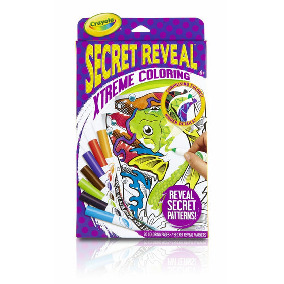 Crayola Secret Reveal Extreme Coloring Pages and Markers