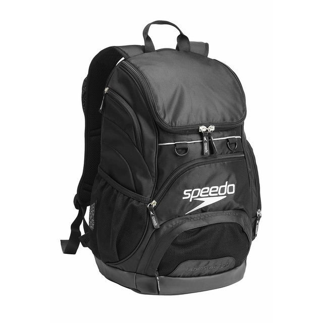 Speedo Large Teamster Backpack, Black/Black, 35-Liter