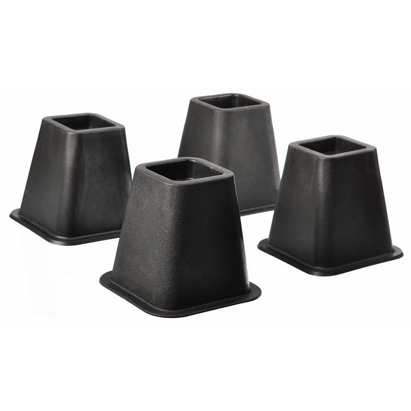 Home-it 5 to 6-inch SUPER QUALITY Black bed risers, helps you storage under the bed 4-pack (Black)