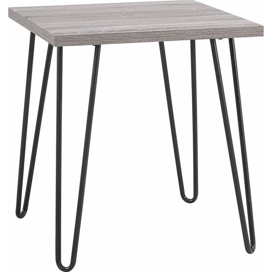 Ameriwood Home Owen Retro End Table, Sonoma Oak/Gunmetal Gray