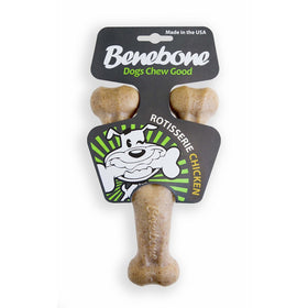 Benebone Wishbone Durable Dog Chew Toy for Aggressive Chewers, Made in USA, Medium, Real Chicken Flavor