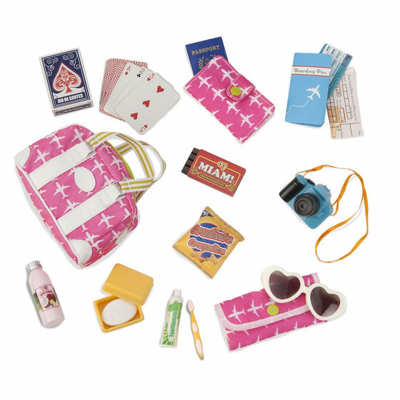 Vacation Travel Bag with Accessories for 18-Inch Dolls - Bon Voyage by Our Generation