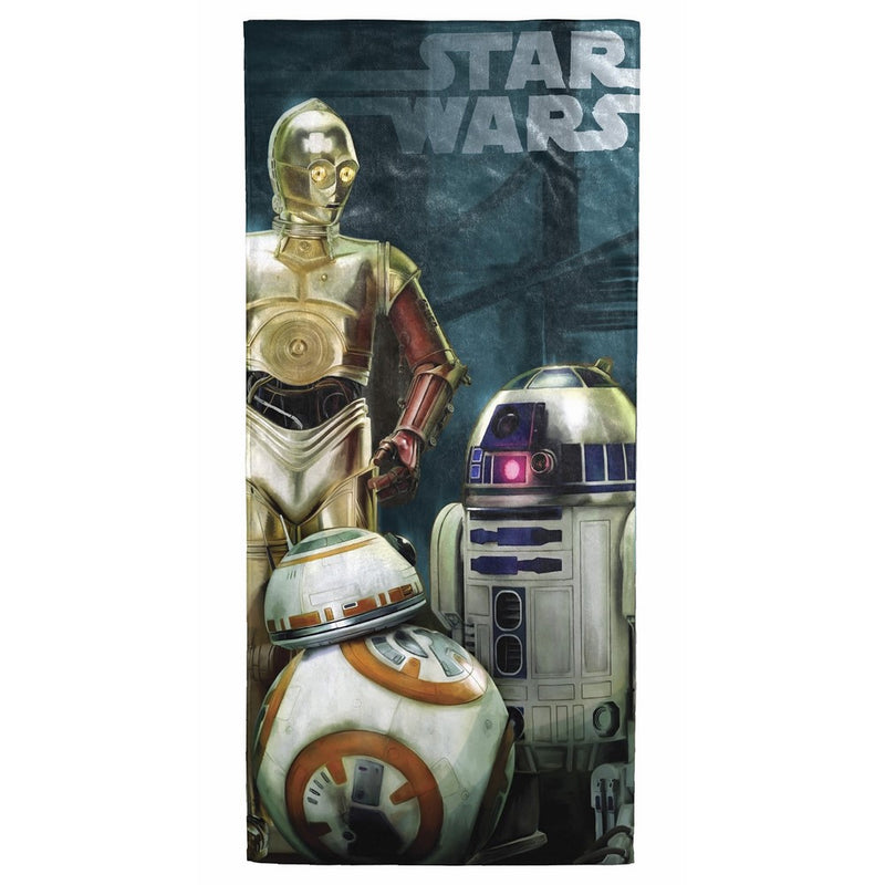 Star Wars EP7 The Droids 28" x 58" 100% Cotton Beach/Bath/Pool Towel