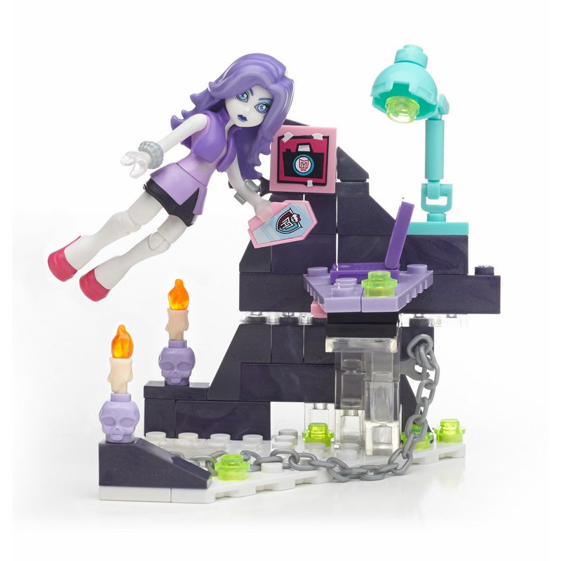 Mega Construx Monster High Spectra Vondergeist Ghostly Gossip Column Building Kit