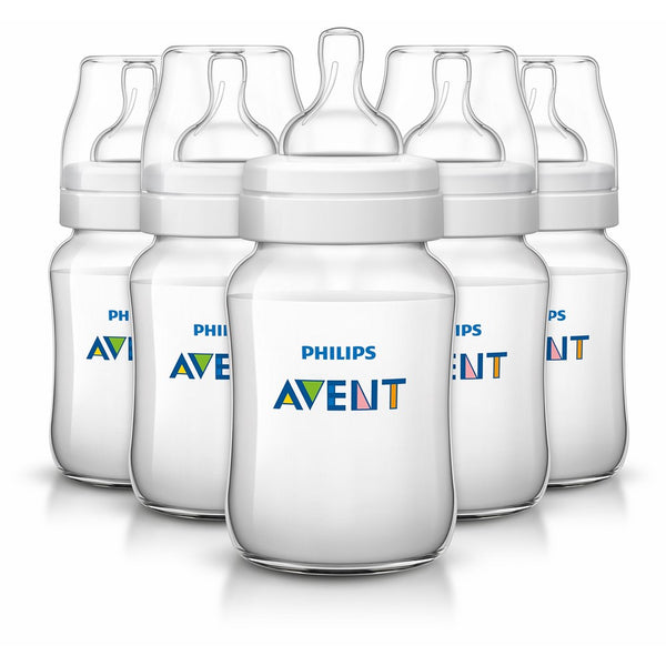 Philips Avent Anti-colic Baby Bottles Clear, 9oz 5 Piece