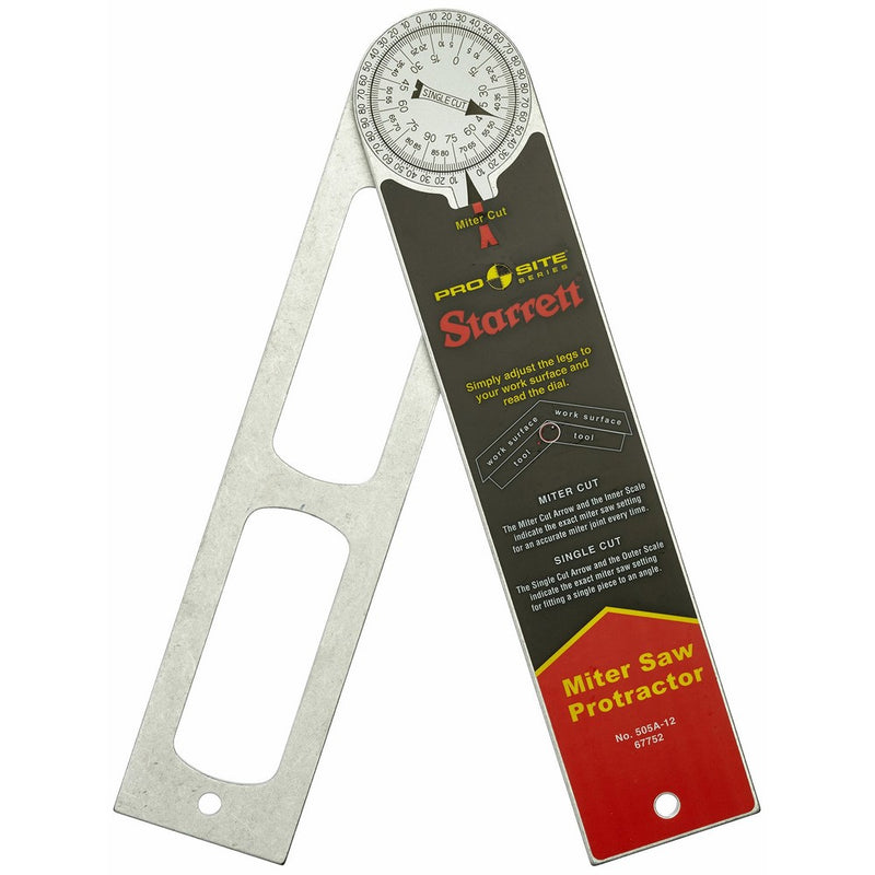 Starrett 505A-12 12" - 300mm Aluminium Miter Protractor