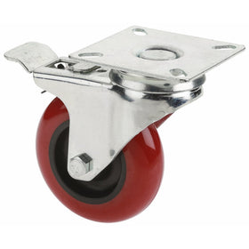 Steelex D2608 3-Inch 150-Pound Swivel Double Lock Polyurethane Plate Caster