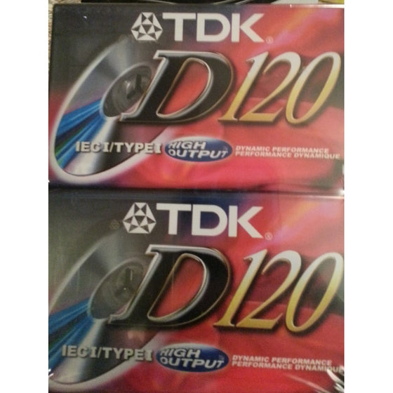 TDK D120 High Output IECI / Type I Normal Position Audio Cassettes (2 Pack)