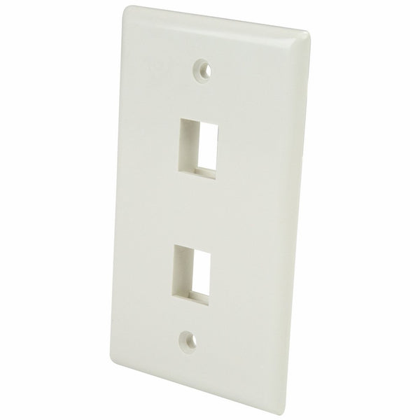 StarTech PLATE2WH Dual Outlet RJ45 Universal Wall Plate White