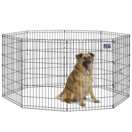 MidWest Foldable Metal Exercise Pen/Pet Playpen, 24" W x 36" H