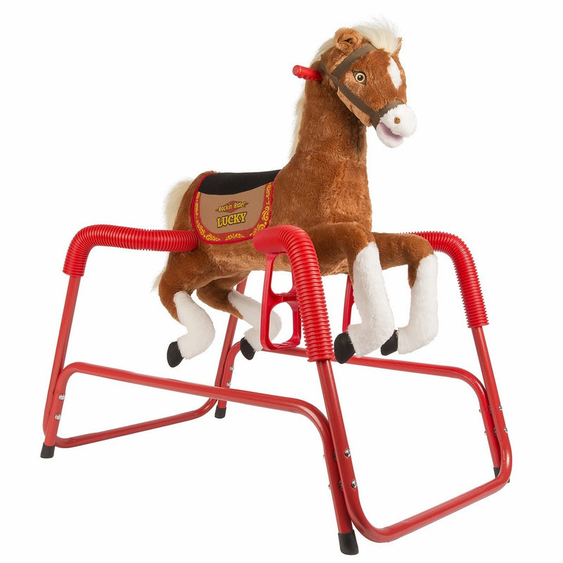 Rockin' Rider Lucky Talking Plush Spring Horse
