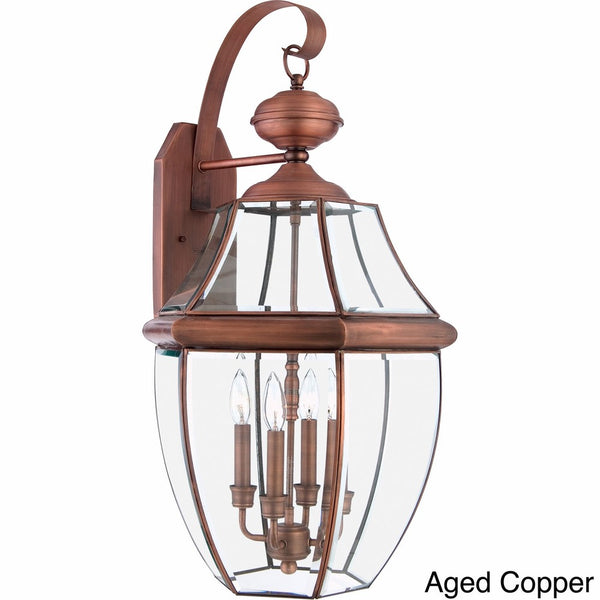 Quoizel NY8339Z Newbury 4-Light Outdoor Lantern, Medici Bronze