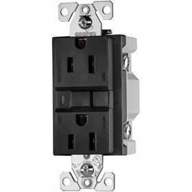 Eaton VGF15BK 15-Amp 2-Pole 3-Wire 125-Volt Duplex Ground Fault Circuit Interrupter, Black