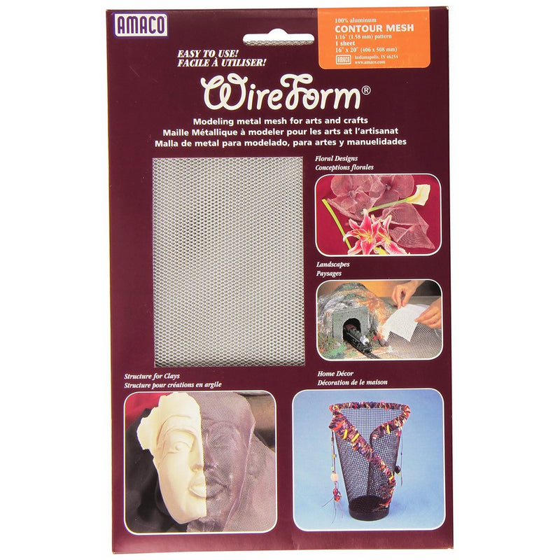 AMACO AMA50004D 1/16 Aluminum Wire Form Metal Mesh, 16" x 20"