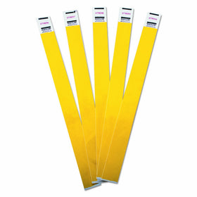 ADVANTUS Crowd Management Tyvek Wristbands, Sequentially Numbered, Yellow, Pack of 100 (75444)