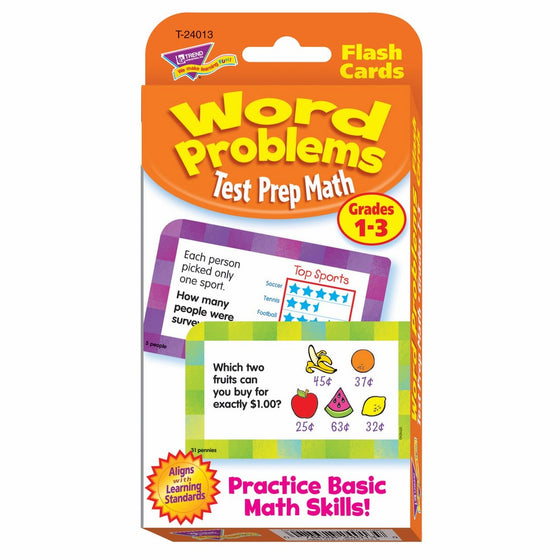 Test Prep Math Word Problems (Grades 1-3)Challenge Cards