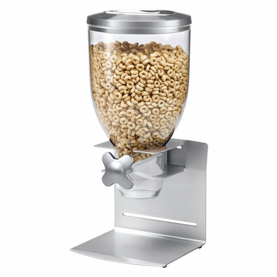 Zevro KCH-06153 Indispensable Professional Dry Food Dispenser, Single Control, Stainless Steel, Silver