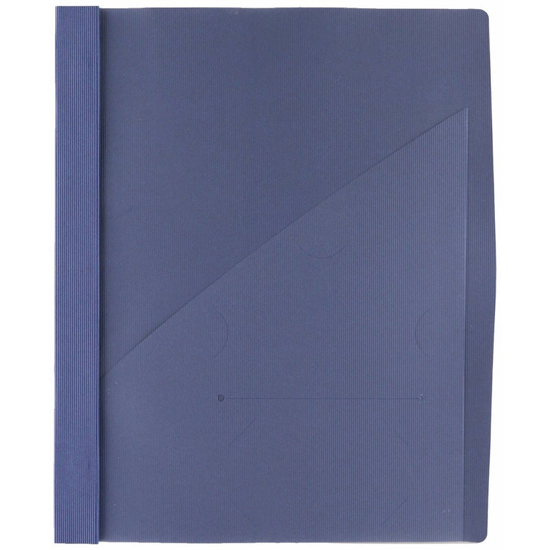Wilson Jones Frosted Front Report Covers with Pocket, 3-Hole Punched, Dark Blue, 5 Covers per Pack (W71111C)