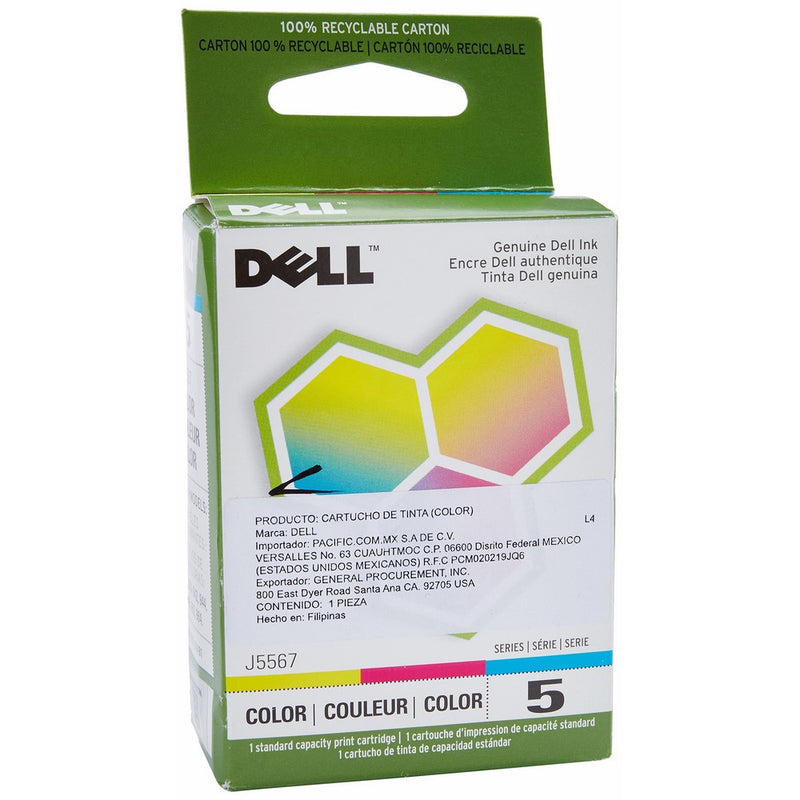 Dell Computer J5567 5 Standard Capacity Color Ink Cartridge for 922/924/942/944/946/962/964