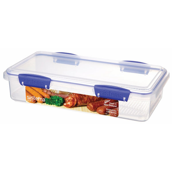 Sistema Klip It Collection Deli Storer Food Storage Container, 59 Ounce/7 Cup