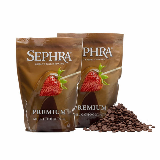 Chocolate for Chocolate Fountain, Milk Chocolate for Fondue, Kosher Dairy Dipping Chocolate, Chocolate Fountain Milk Chocolate Fondue, Best Baking Chocolate Chips, Sephra Premium Fondue Chocolate/4 lb