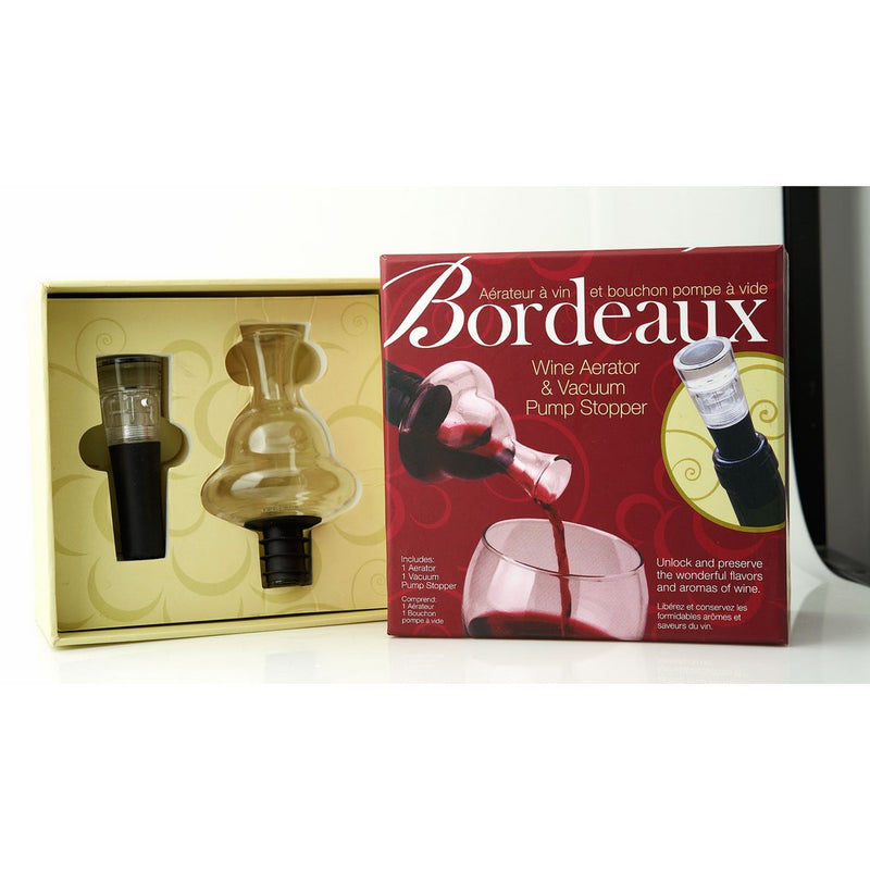 LSArts Wine Aerator and Vacuum Stopper Gift Set