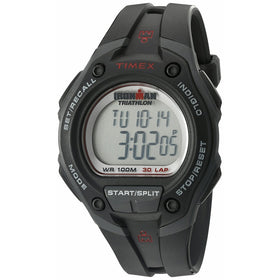 Timex Men's T5K417 Ironman Classic 30 Oversized Black/Gray/Red Resin Strap Watch