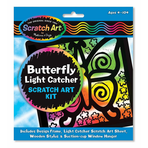 Melissa & Doug Butterfly Light Catcher Scratch Art Kit