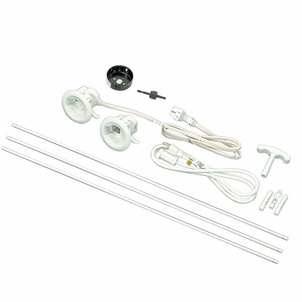 Legrand - Wiremold CMK70 Flat Screen TV Cord and Cable Power Kit, Recessed In-Wall Cable Management System with PowerConnect, White.