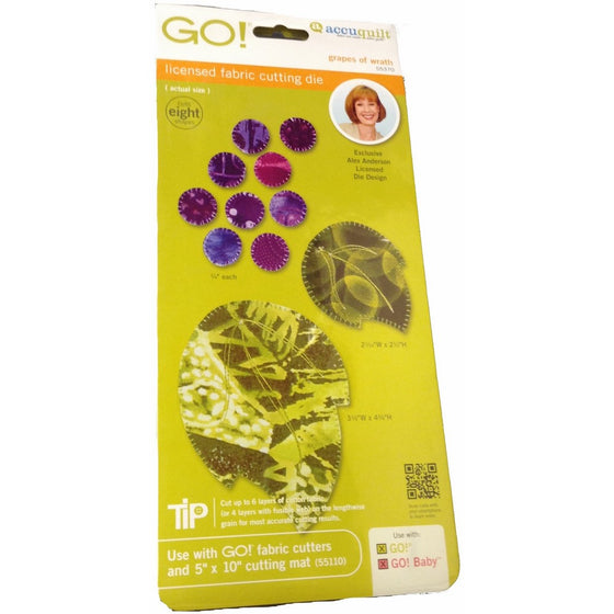 AccuQuilt Go! It Fits! Fabric Cutting Dies: Grapes Of Wrath
