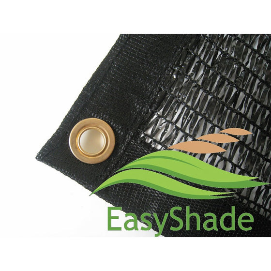 EasyShade 50% Black Shade Cloth Taped Edge with Grommets UV 12ft x 10ft
