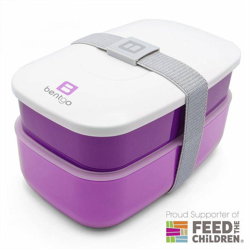 Bentgo All-in-One Stackable Lunch/Bento Box, Purple