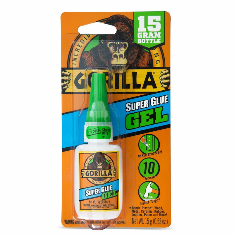 Gorilla Super Glue Gel, 15 g, Clear