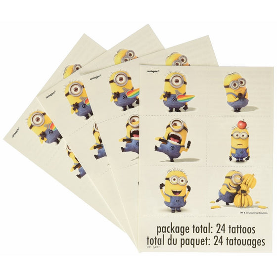 Despicable Me Minions Temporary Tattoos, 24ct