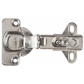 Sugatsune 304B-46/19 Stainless Steel 304 Free Swing Concealed Hinge with Mounting Plate, Polished Finish, 19mm Overlay, 100 Degrees Range of Motion