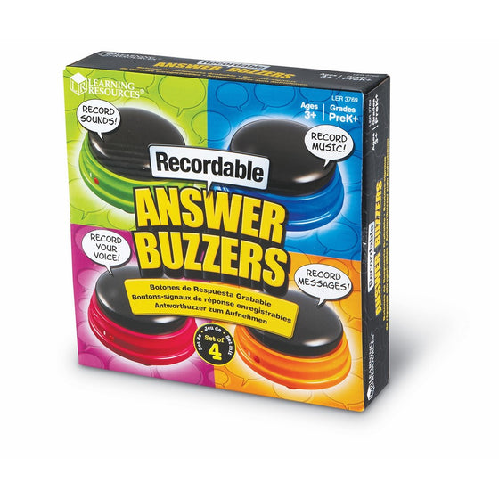 Learning Resources Recordable Answer Buzzers Set of 4