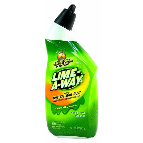 Lime-A-Way Professional Strength Cleaning Destroys Lime, Calcium, Rust, Hard water Build up, Thick Gel Formula,Lime Away, 16 oz, 2 Pack